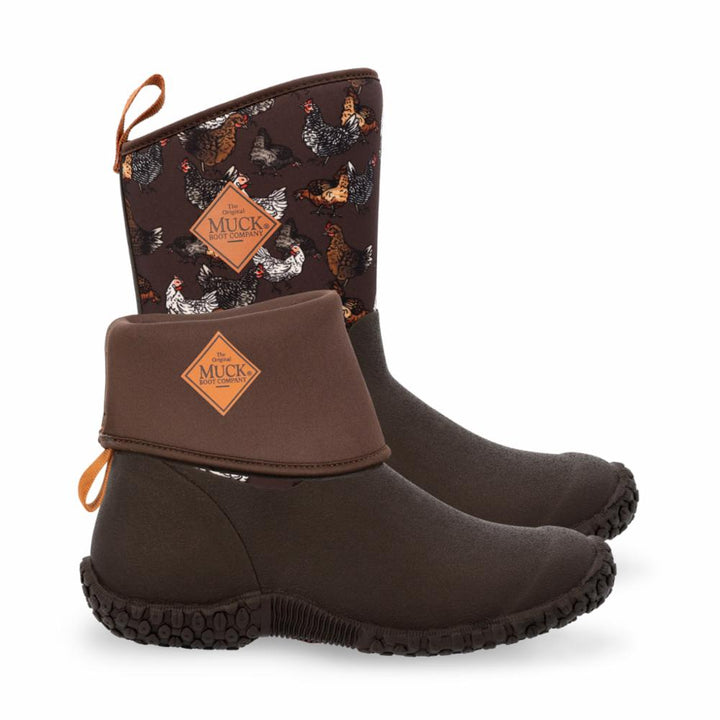 Muck Footwear Women MUCKSTER II MID DARKBROWN/CHICKENPRINT