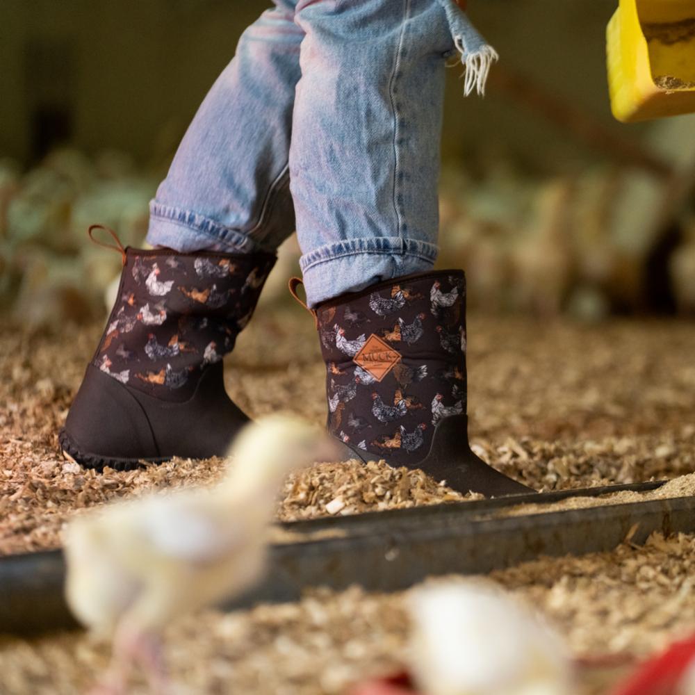 Muck Footwear Women MUCKSTER II MID DARKBROWN/CHICKENPRINT