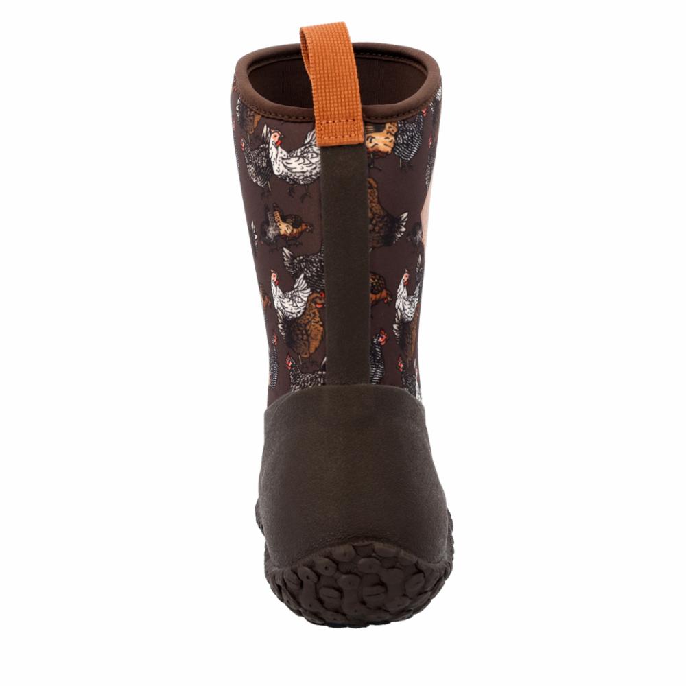 Muck Footwear Women MUCKSTER II MID DARKBROWN/CHICKENPRINT
