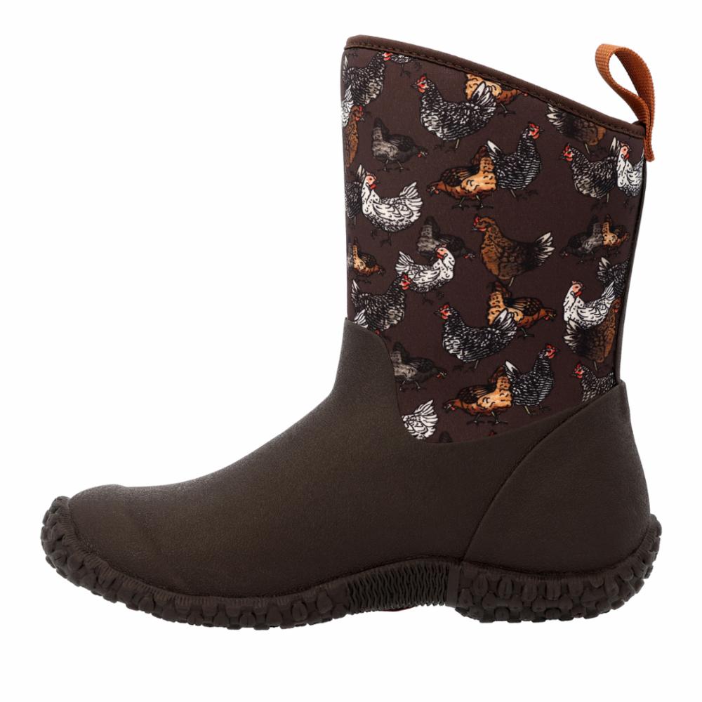 Muck Footwear Women MUCKSTER II MID DARKBROWN/CHICKENPRINT