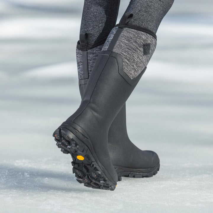 Muck Footwear Women ARCTIC ICE VIBRAM ARCTIC GRIP ALL TERRAIN TALL BLACK/JERSEYHEATHER