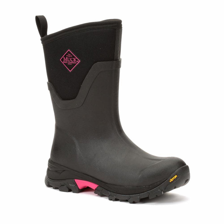 Muck Footwear Women ARCTIC ICE VIBRAM ARCTIC GRIP ALL TERRAIN MID BLACK/HOTPINK