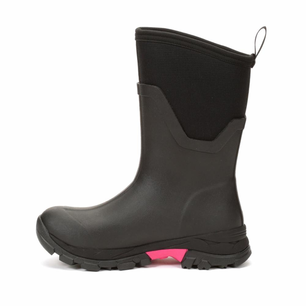 Muck Footwear Women ARCTIC ICE VIBRAM ARCTIC GRIP ALL TERRAIN MID BLACK/HOTPINK