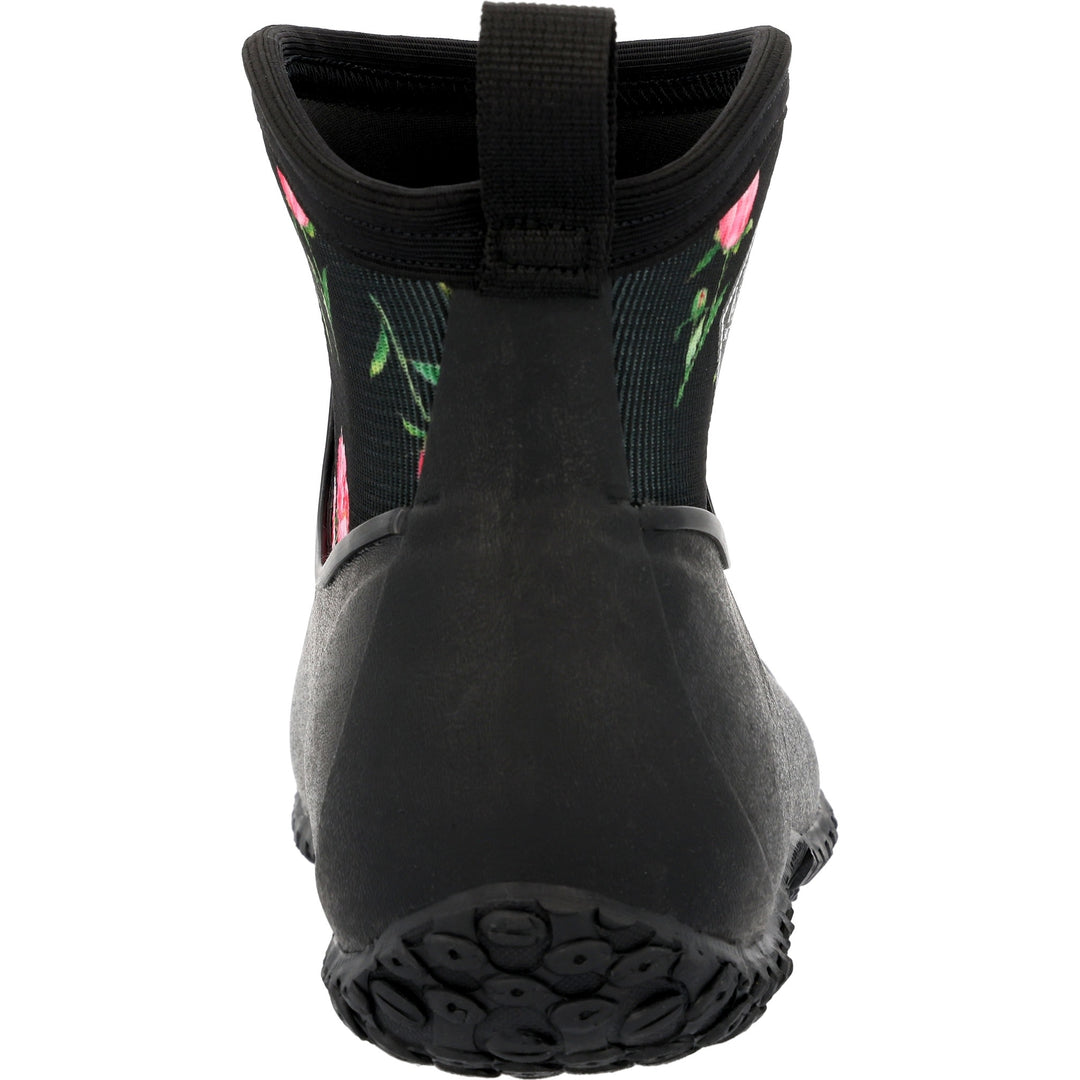 MUCK FOOTWEAR WOMEN WOMEN'S MUCKSTER II ANKLE BLACK/ROSES