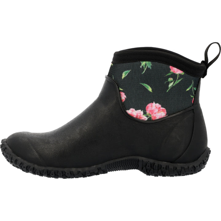 MUCK FOOTWEAR WOMEN WOMEN'S MUCKSTER II ANKLE BLACK/ROSES