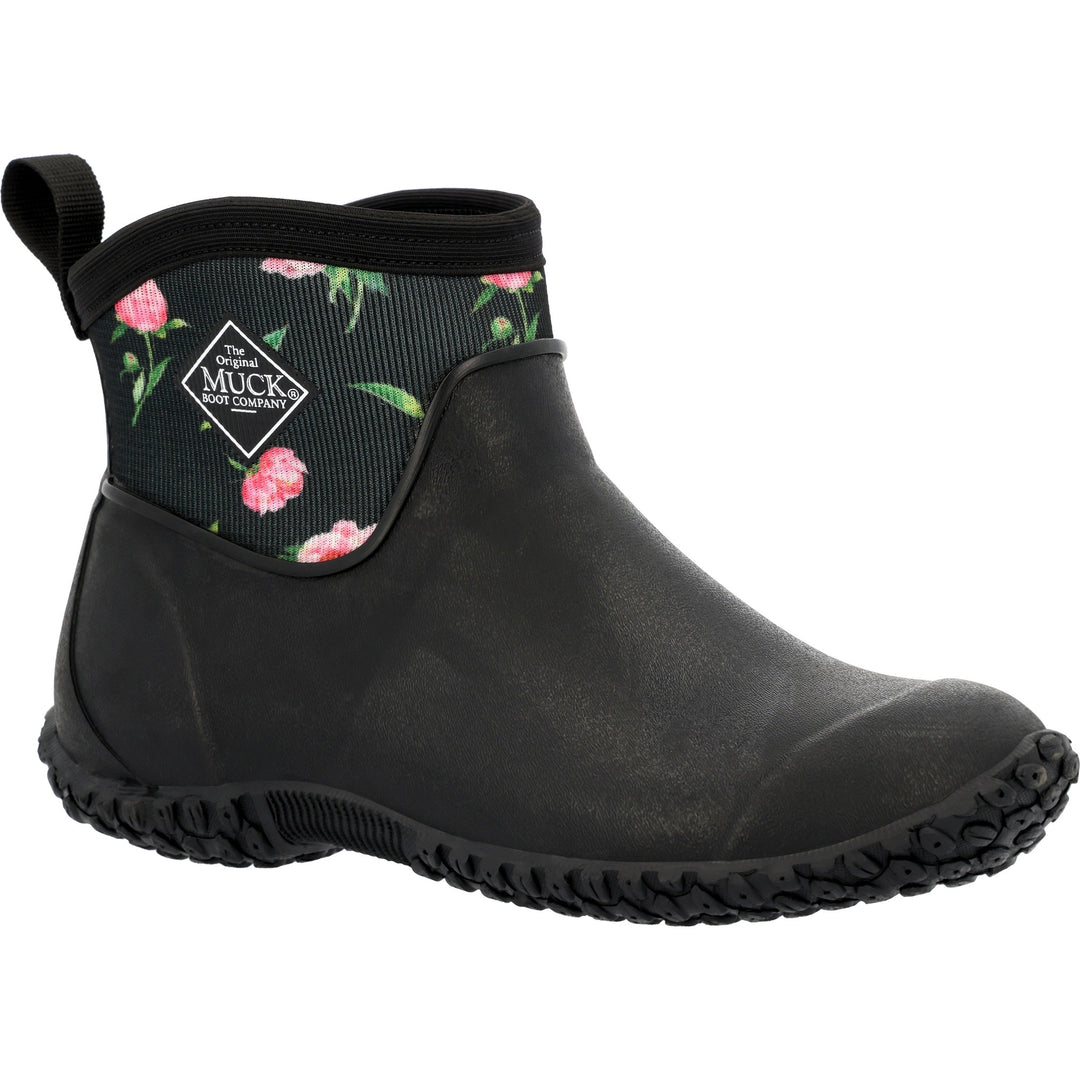 MUCK FOOTWEAR WOMEN WOMEN'S MUCKSTER II ANKLE BLACK/ROSES