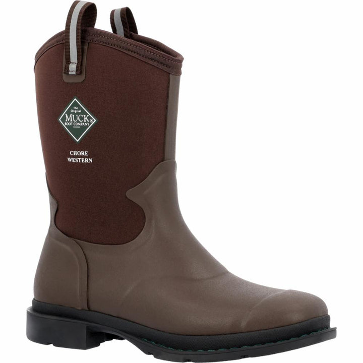 Muck Footwear Women CHORE WESTERN MID DARK BROWN