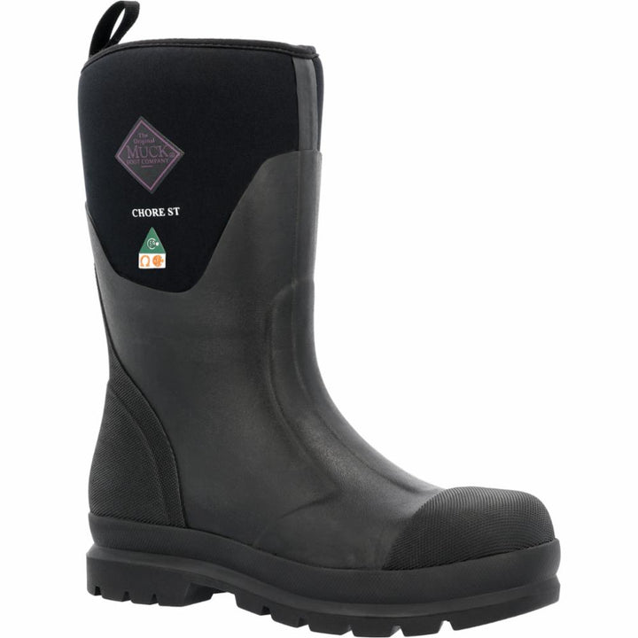 Muck Footwear Women CHORE CLASSIC MID STEEL TOE CSA BLACK – Muck Boot ...