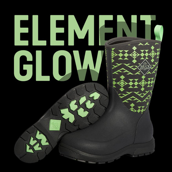 Muck Footwear Kids ELEMENT LILBIG GREY/GREEN GLOW